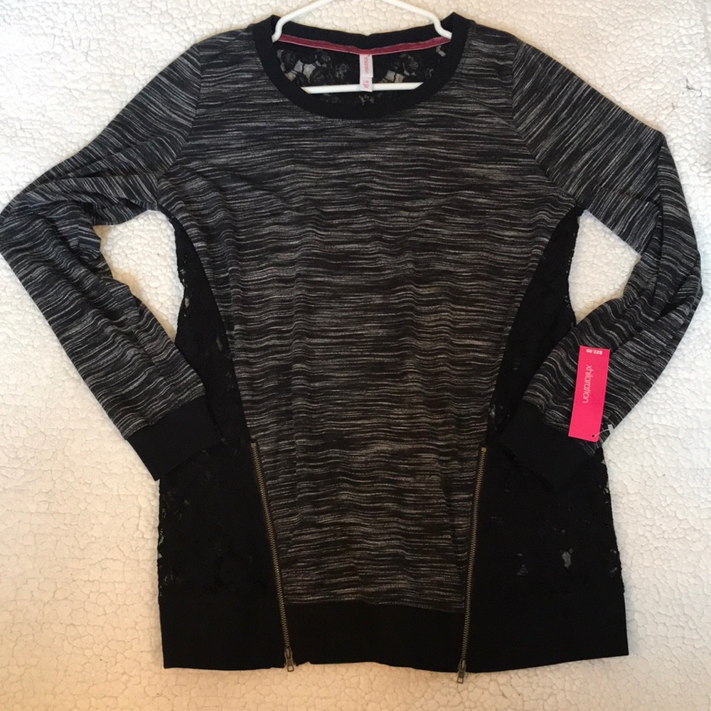 Xhilaration Long Sleeve sheer lace top